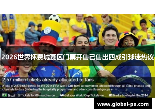 2026世界杯费城赛区门票开售已售出四成引球迷热议